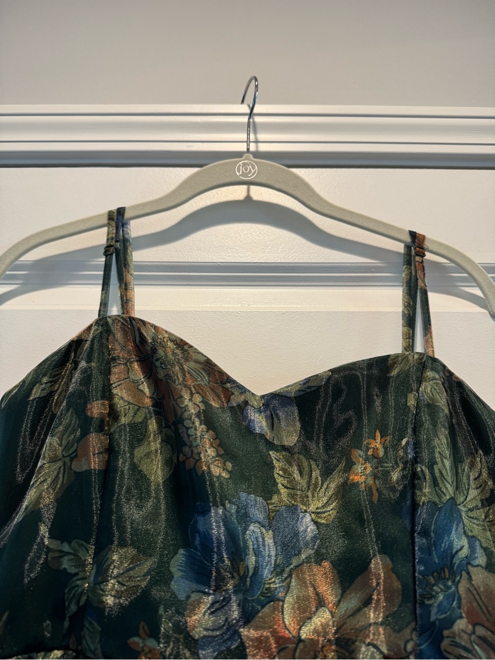 Floral Green Tiered Maxi Dress - Picture 3 of 11